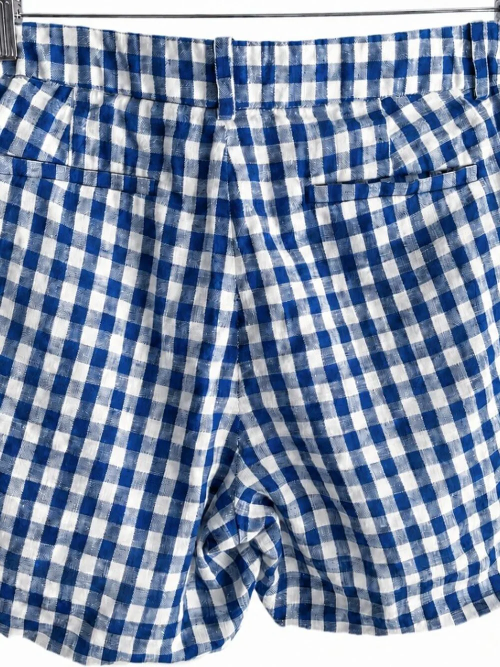 J.Crew Blue & White Gingham Blazer and Shorts Matching Set – Blazer Size 2